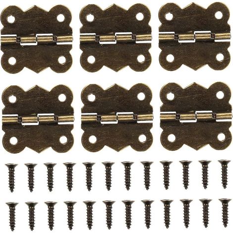 40 mini charnières rétro en fer pour kit de bricolage, résistantes. (1/5)