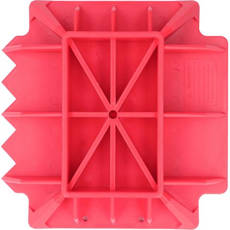 Jack Alleviate Base Pad Hard Nylon Serrated Red Base All Terrain High Lift Jack Base Plate Replacement for X-Treme Off-Road. (1/5)