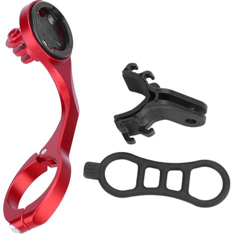 Support d'extension en alliage d'aluminium pour caméra d'action et lampe de vélo (Rouge, compatible Bryton) (1/5)