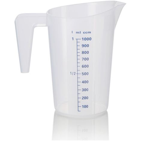 Pichet gradué Ø 13 cm 1 ltr graduation 50 ml polypropylène - Was Germany (1/2)