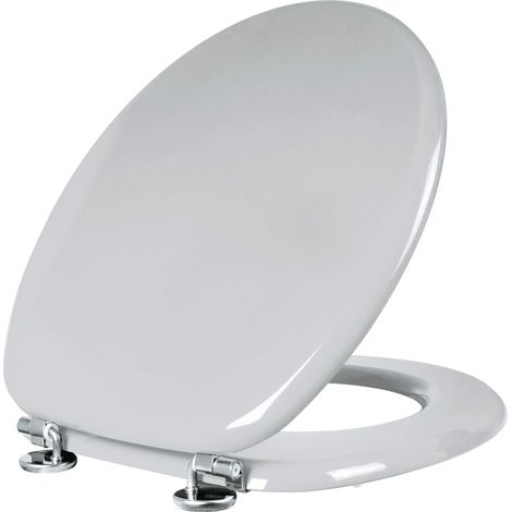 Cornat Modena Farbklassiker KSH22 - Tavoletta copri WC con essenza in legno MDF e cerniere in acciaio INOX anti ruggine, colore: Grigio Manhattan (1/5)