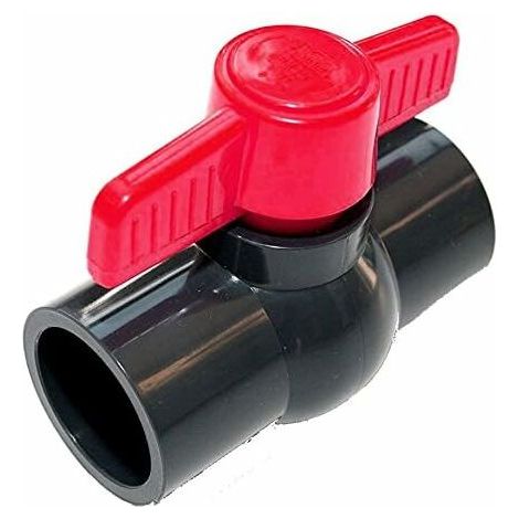 Robinet à boisseau sphérique à coller en PVC U avec 2 manchons adhésifs pour tuyaux de 32 mm.,Superma