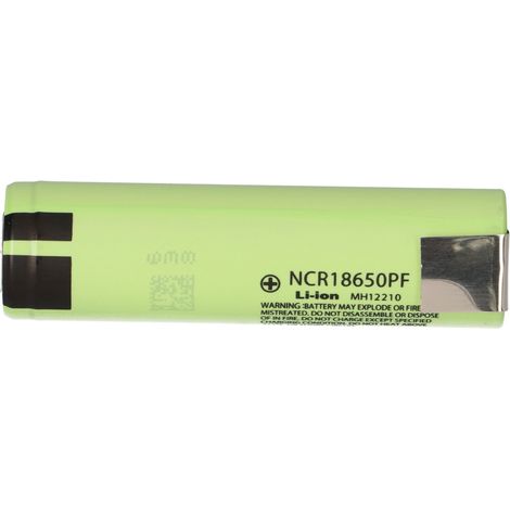 Panasonic Li-Ion Zelle NCR 18650 PF Akku 2900mAh 3,6 3,7V Z-Lötfahne (1/5)