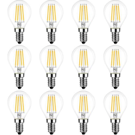 4W Ampoule LED E14 à Filament, 470 Lumen, Equivalent à Ampoule Incandescence 40W, Filament LED Rétro, 2700K Blanc Chaud, Non-dimmable, Lot de 12 (1/5)