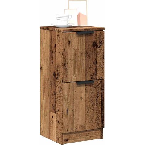 Sideboards 2 Stk. Altholz-Optik 30x30x70 cm Holzwerkstoff