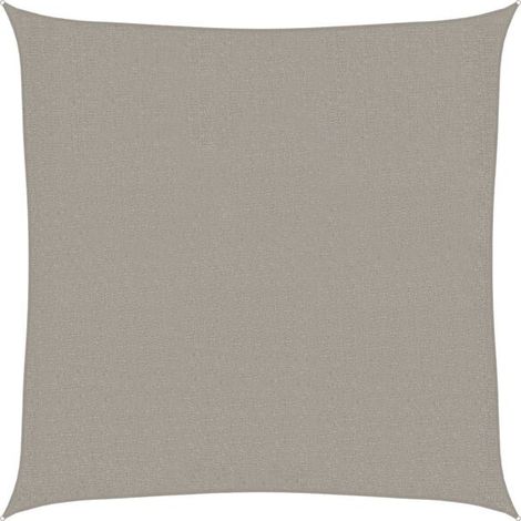 Voile d'ombrage, 160 g/m², gris clair, 2 x 2 m, en polyéthylène haute densité. (1/5)