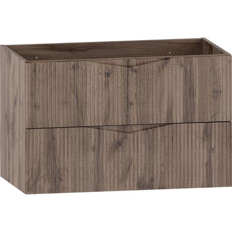 Waschtischunterschrank 80cm Tao mit 2 Schubladen, Holzoptik