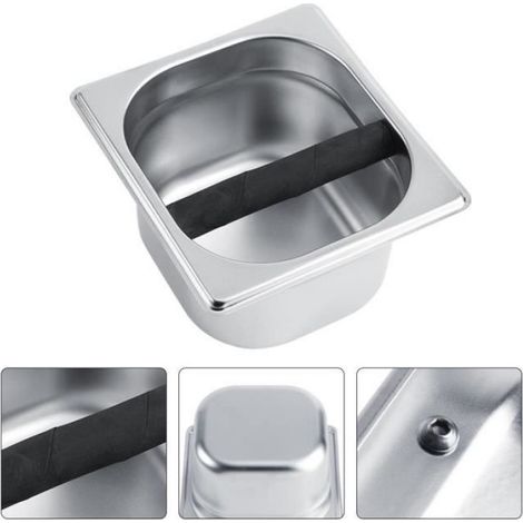 Bac À Marc De Café - Acier Inoxydable 304 - Profondeur 12 cm - Pour Machine À Café Professionnelle - 1 Pièce (1/4)