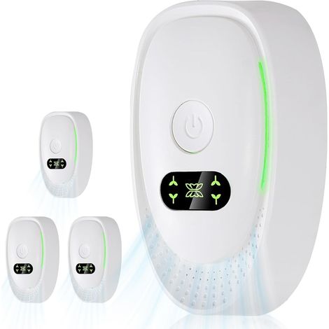 Un ensemble de 4 purificateurs d'air silencieux, intégrant des fonctions de rafraîchissement et de désodorisation de l'air.