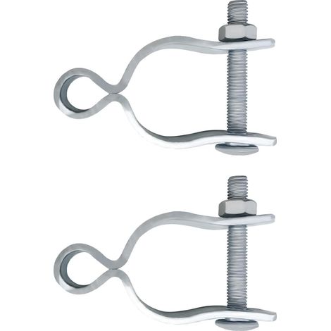 Lot de 6 charnières de poteau de clôture à maillons de chaîne, portail à maillons de chaîne de 4,5 cm, pièces de clôture à maillons de chaîne, quincaillerie de portail galvanisée, outils de clôture à (1/5)