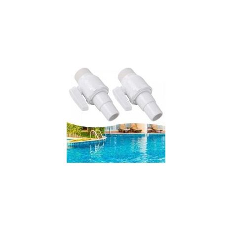 Valvola di intercettazione per piscina, valvola di intercettazione per piscina a 2 pezzi, valvola per piscina, accessorio per piscina, adattatore per tubo flessibile, valvola di intercettazione per pi (1/4)