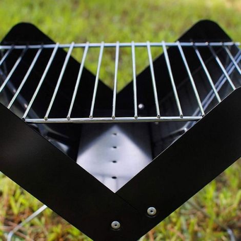 Barbecue - Charbon - Acier Inoxydable - Portable - Pliable - Pour Extérieur - 1 Pièce (1/4)