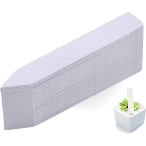 100 etichette in plastica per piante, etichette da giardino in plastica bianca, etichette impermeabili per fiori da giardino 10x2 cm (1/5)