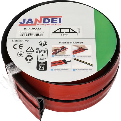 Jandei - Canaleta pasacables con adhesivo Negra 80122000mm