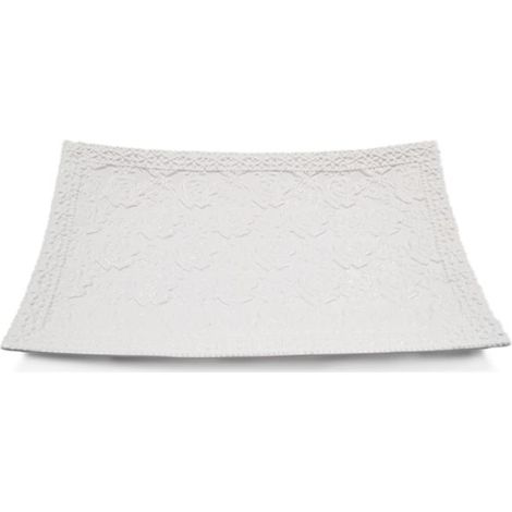 Piatto Decorativo Rettangolare in Ceramica Bianco Traforato 34 cm (1/2)