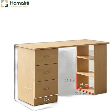 Holzschreibtisch im Holzdekor 49 x 49 x 72 cm HOMAIRE (1/5)