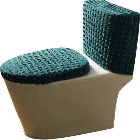Ensemble de deux pièces pour siège de toilette -Convient à la plupart des toilettes standard - avec bord élastique (1/5)