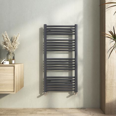 Heilmetz Straight Anthracite Heated Towel Rail Radiator 1000 × 500mm (1/5)