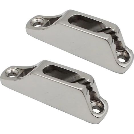 Taquets d'amarrage de Bateau Marin en Acier Inoxydable 316, 2 pièces, 81mm, Poli Miroir, Taquet à Came for Corde (1/5)