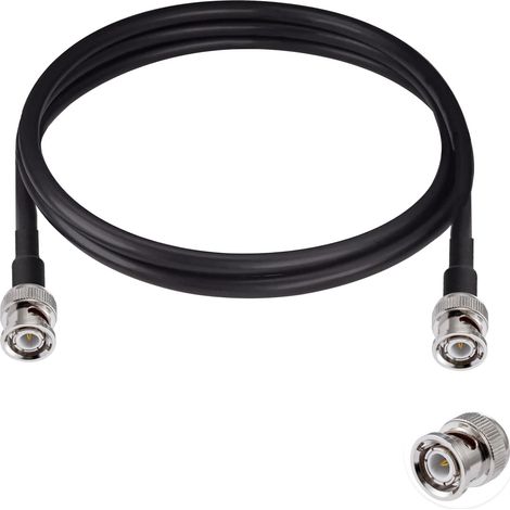 Câble BNC Mâle à BNC Mâle 50ohm RG58 RF Coaxial Pigtail Jumper Cable 6.5ft/2m pour Antennes RF Ham Radio Handheld (1/4)