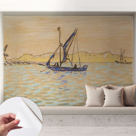 Selbstklebend Tapete - abwaschbar - Raumgestaltung Schlafzimmer Wohnzimmer Tapete Ruhe am Meer 208x146 cm (1/5)