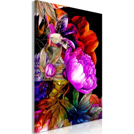 Tableau - Nature aux couleurs d'été (1 pièce) - Jardin fleuri source d'inspiration (1/3)