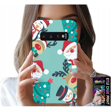 Custodia per Samsung Galaxy S10 - Babbo Natale, renne, pupazzo di neve, motivi natalizi (1/5)