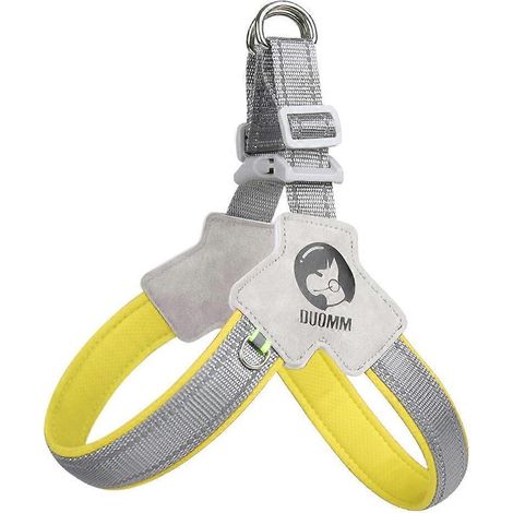 Verstellbare, atmungsaktive Hundeweste mit Trainingsgurt, reflektierend, Outdoor, XL, Gelb