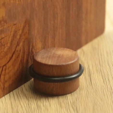 Butée De Porte - Bois - Diamètre 4 Cm Hauteur 3 Cm - Pour Protection Murs Et Meubles - 6 Pièces (1/4)
