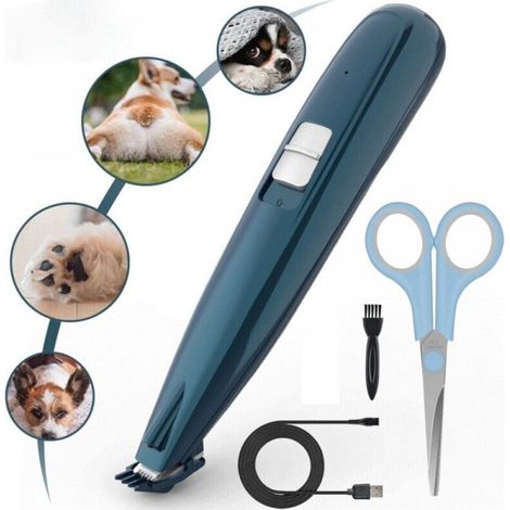 Portable Dog Hair Clipper Rechargeable Electric Pet Grooming Kit for Paws Eyes Ears Body Low Noise Easy to Clean (1/4)
