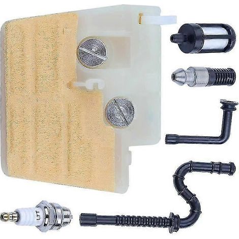 Kit de réglage du filtre à air compatible avec STIHL 024 026 MS240 MS260 MS260C avec filtre à carburant/huile et bougie d'allumage de rechange (1/4)