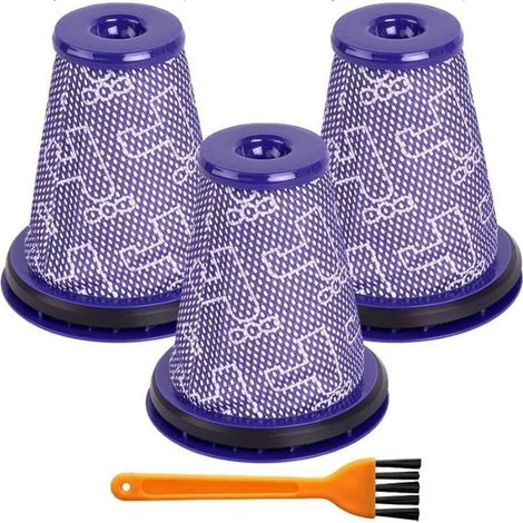 Lot de 3 filtres pré-moteur de rechange pour aspirateur Dyson Big Ball CY22 CY23 CY24 CY25 CY26 DY78 1 brosse de nettoyage (1/5)