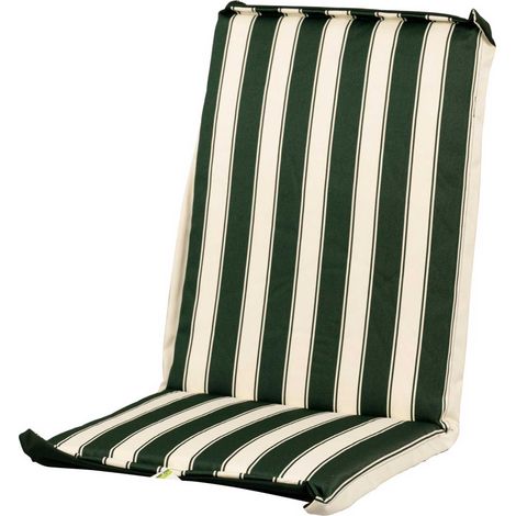 Marvin Cuscino per Poltrona Sedia Sdraio Relax SEDIVA da Giardino Esterno Tessuto Resistente Imbottito Reclinabile Sfoderabile MEDIO VERDE A RIGHE