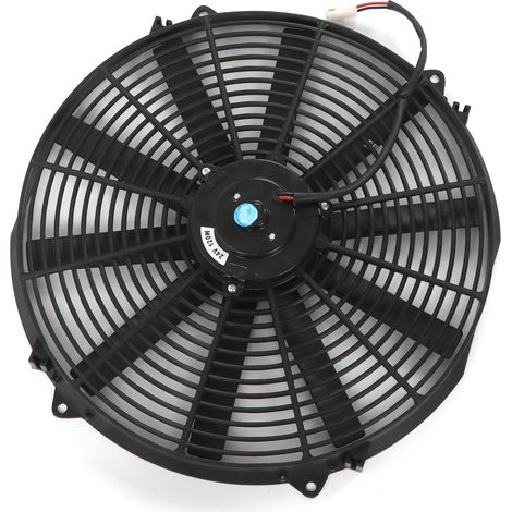 Ventilateur universel mince de 40 cm (16 pouces) à pousser/tirer, ventilateur de refroidissement électrique pour radiateur, 24 V, 120 W, pour voiture, camion et camping-car. (1/5)