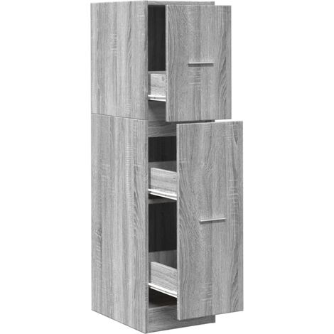 Maison Exclusive - Armadietto da Farmacia Grigio Sonoma 30x41x118 cm in Truciolato