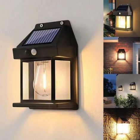 Lampada luce faretto solare faro esterno sensore movimento luce calda BK-888