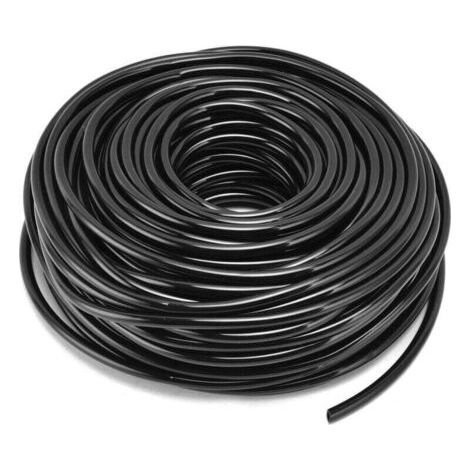 Tube D'irrigation Goutte à Goutte, 164ft 4/7 Kit de Ligne de Tube D'arrosage Noir pour Pelouse de Parterre de Fleurs de Jardin (1/4)