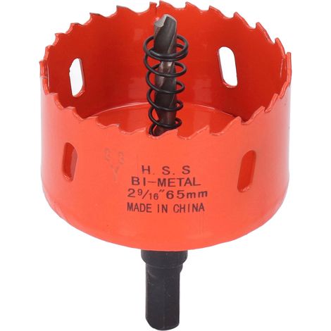 Bimetall-Lochsäge aus Hochgeschwindigkeitsstahl, Bohrer mit Bohrung für Holz und PVC, 65 mm / 2,56 Zoll (1/5)