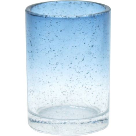 Bicchiere in vetro azzurro sfumato - serie Drops