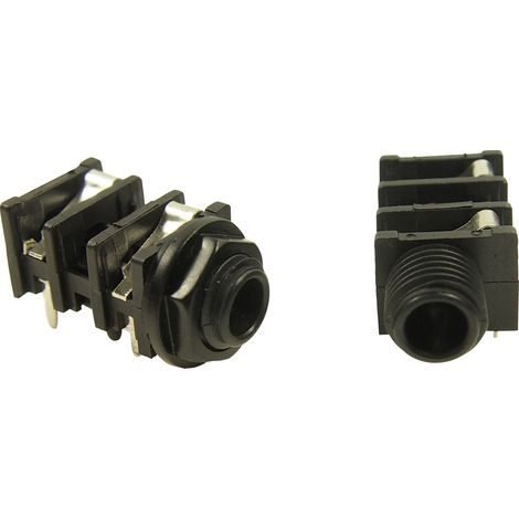Cliff FCR50051 Klinken-Steckverbinder 6.35 mm Buchse, Einbau horizontal Polzahl: 3 Stereo Schwarz 1