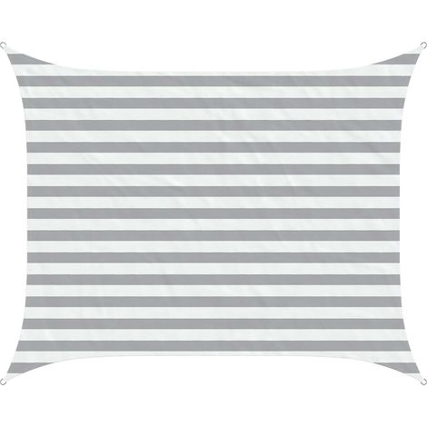 Maison Exclusive - Sonnensegel Hellgrau und Weiß 2 x 2,5 m 100 %