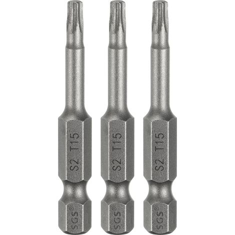 3 Pièces Mèche De Tournevis À Tête Torx T15 Tige Hexagonale 1/4" (1/5)