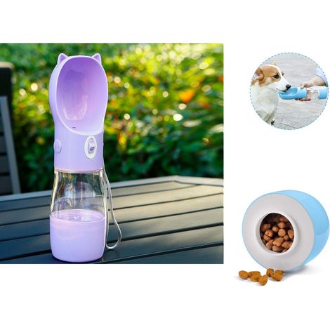 Gourde pour chien (1 pièce, violette), gourde portable et multifonctionnelle pour chiens et chats. (1/5)