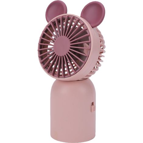 Ventilateur portable en forme de chat mignon, rechargeable par USB, avec un seul bouton, mini ventilateur portable idéal pour les enfants et les voyages. (1/5)