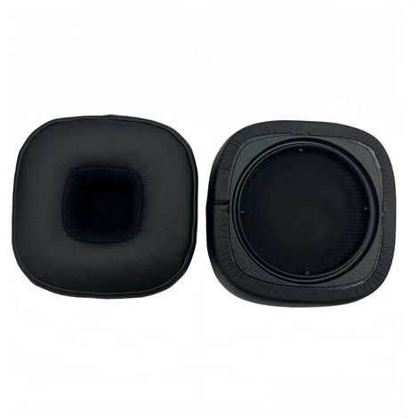 Almohadillas de repuesto Major 5 compatibles con auriculares supraaurales Marshall Major V: almohadillas de espuma viscoelástica de alta calidad con revestimiento de piel sintética negra.
