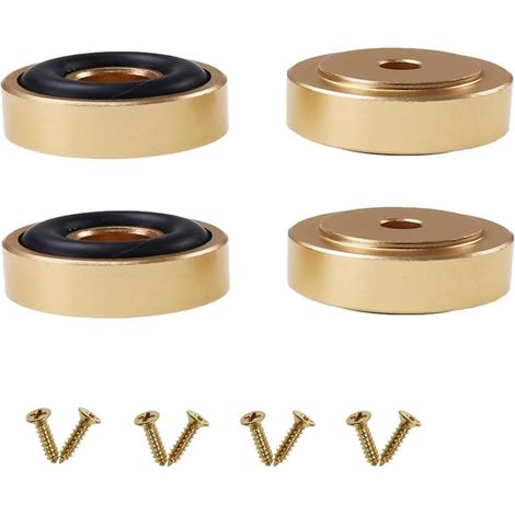 Lot de 4 pieds antidérapants en métal pour planches à découper et armoires pour glisser et protéger les surfaces (1/5)