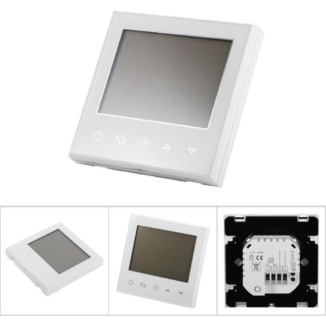 Programmierbarer digitaler Thermostat mit LCD-Touchscreen, intelligenter Temperaturregler, weiß (1/5)