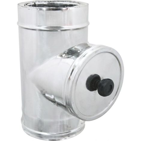 MAKA Modulo Ispezione Canna Fumaria Doppia Parete 50 Inox Ø 200 mm (esterno 300) (1/5)
