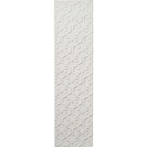 Area Rug Off-White Fabric 80 x 300 cm Jacquard Rectangular Shape Accent Rug GANNETT (1/5)
