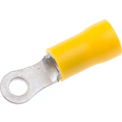 Cosses à œillet RS PRO, Isolé, Jaune, 6mm², M3.5, 9.1mm